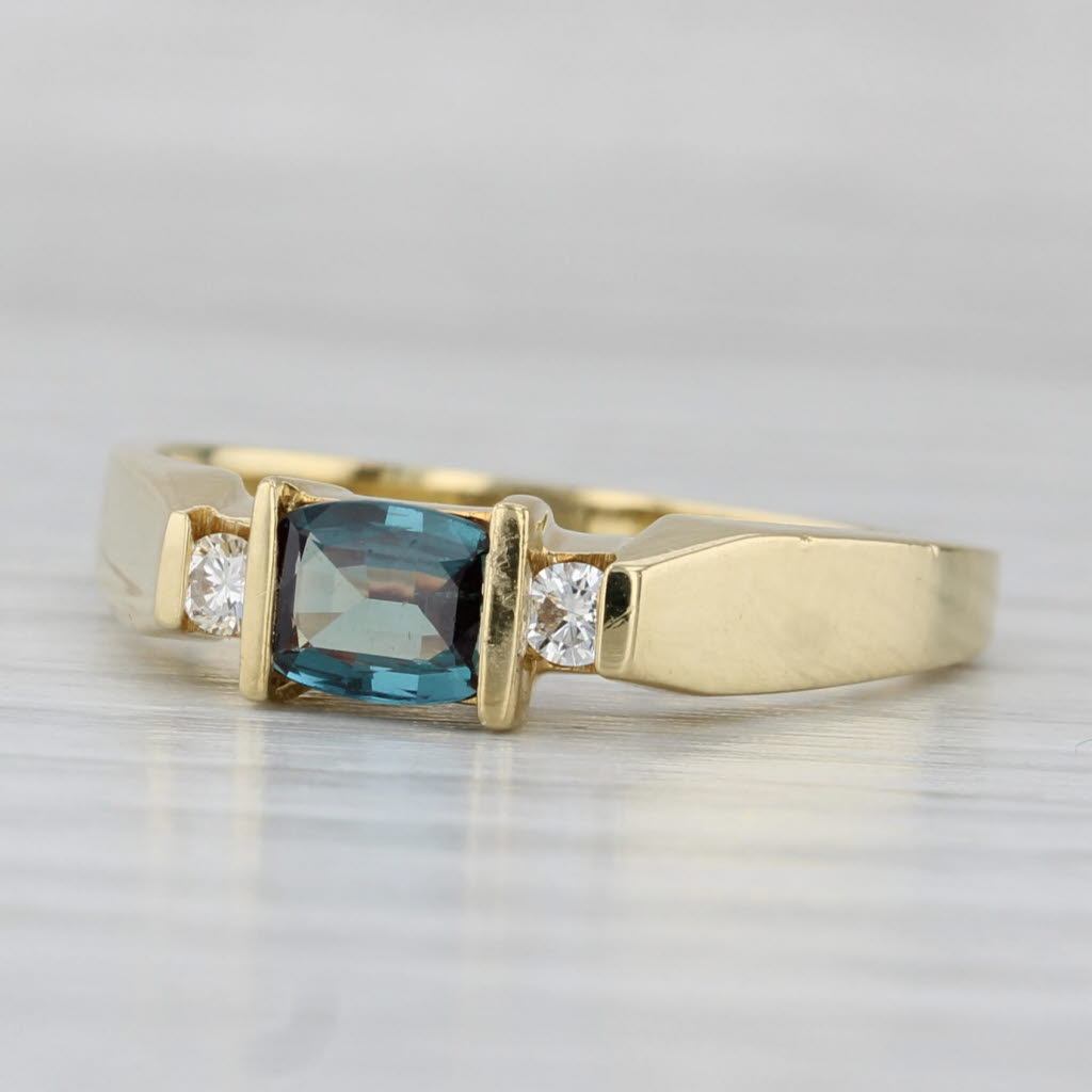 Gray 0.48ctw Alexandrite Diamond Ring 18k Yellow Gold Size 7 Stackable