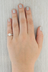 Tan 1.25ctw VS1 Round Diamond Engagement Ring 14k White Gold Size 5.25 GIA