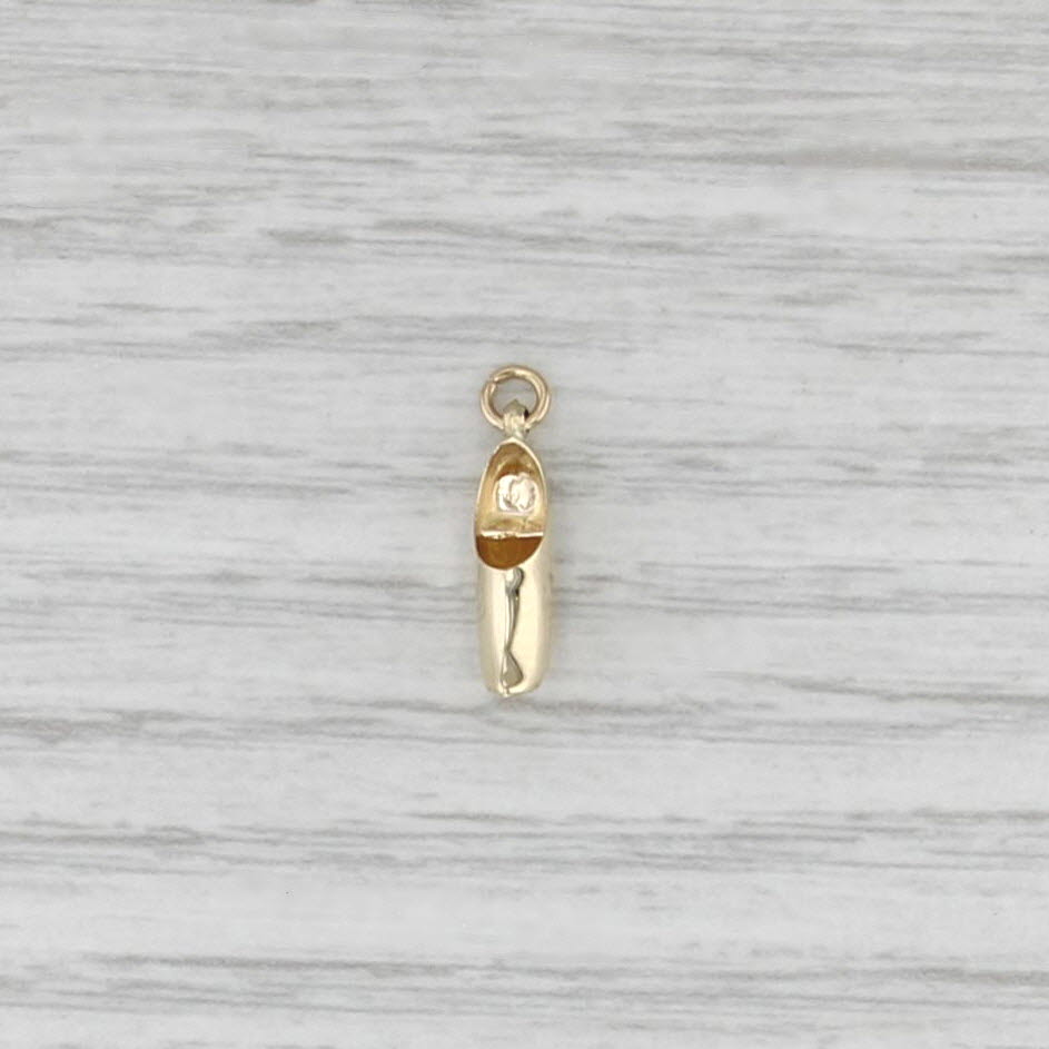 Vintage Holland Dutch Clog Slipper Shoe Charm 14k Yellow Gold Pendant