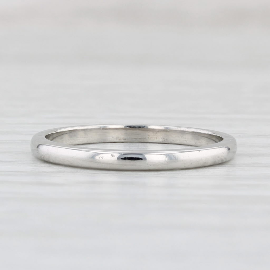 Vintage Men's Heavy Platinum Wedding Ring. Wide Simple D Shape Profile  Platinum Band, 7.25 mm Wide, Size V.5 / 10.75, 15.2 grams. - Addy's Vintage