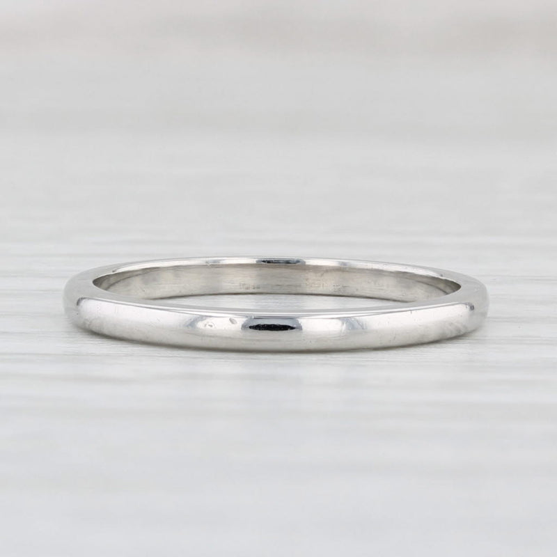 Light Gray Vintage Traub Orange Blossom Wedding Band 900 Platinum Ring Size 6