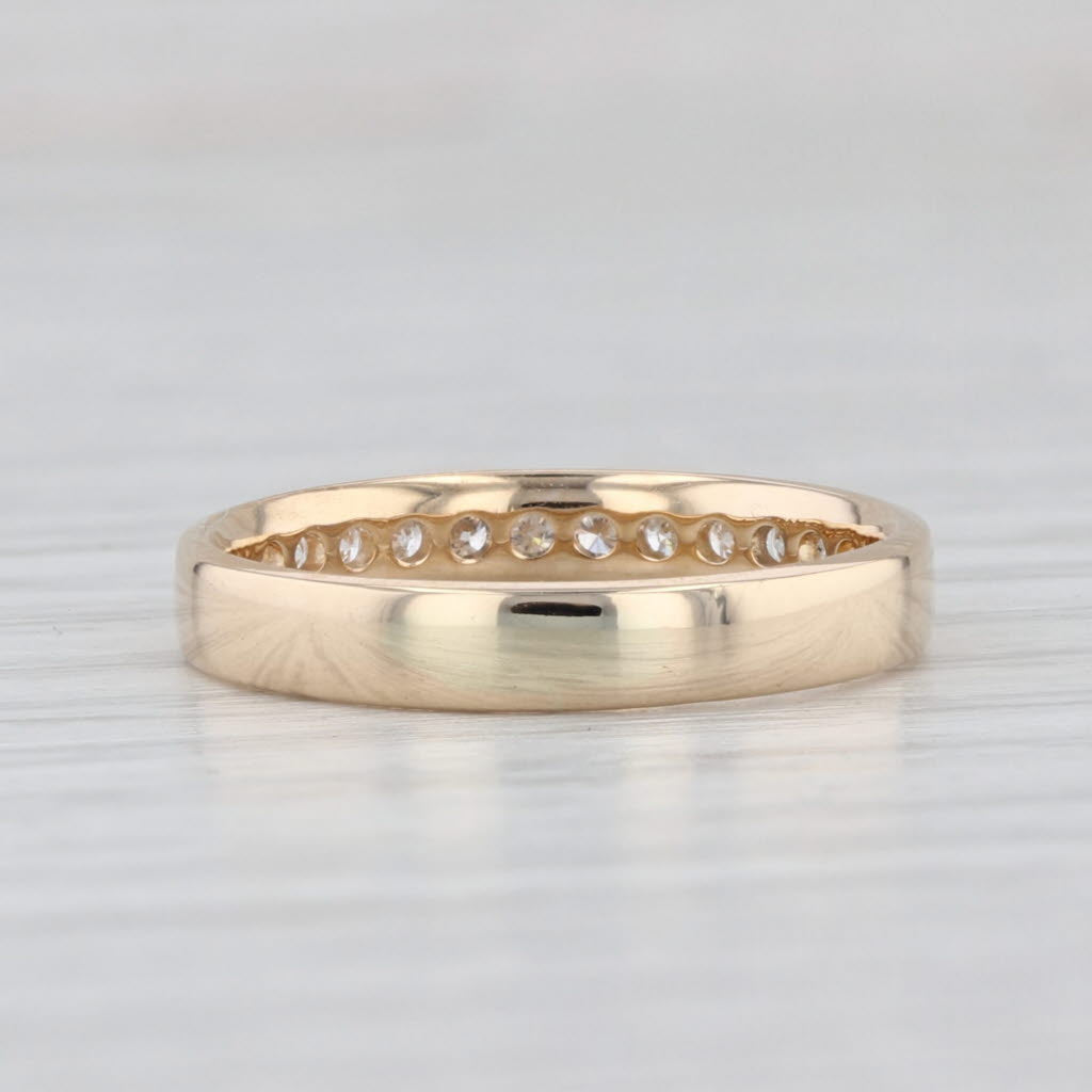 0.24ctw Diamond Wedding Band 14k Yellow Gold Size 5.5 Stackable Ring