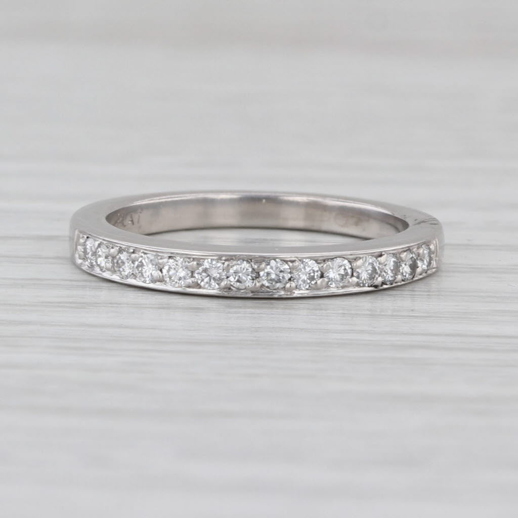 0.28ctw Diamond Wedding Anniversary Band Platinum Size 6.25 Ring Stackable