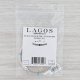 New Lagos Blue Ceramic Station Caviar Bracelet Sterling Silver 6mm Medium Pouch