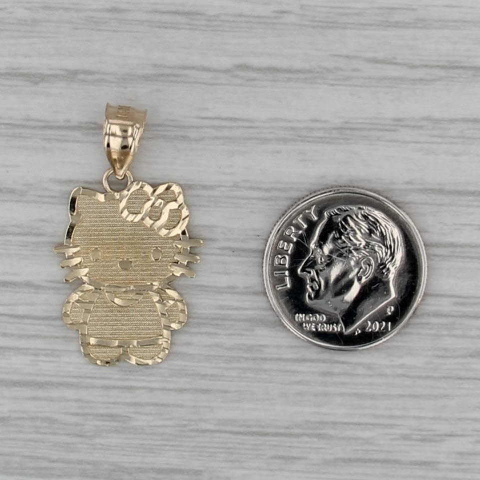 Hello Kitty Pendant 14k Yellow Gold Cartoon Cat