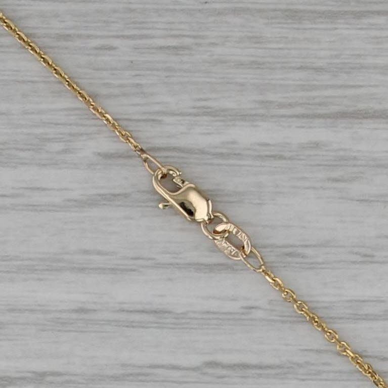 17.5" 0.8mm Cable Chain Necklace 14k Yellow Gold