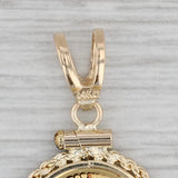 Salute to America Eagle Bullion Coin Pendant 14k Bezel 24k Coin Yellow Gold 1g