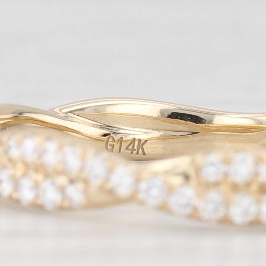 Light Gray New 0.33ctw Diamond Wedding Band 14k Yellow Gold Stackable Anniversary Ring 6.5