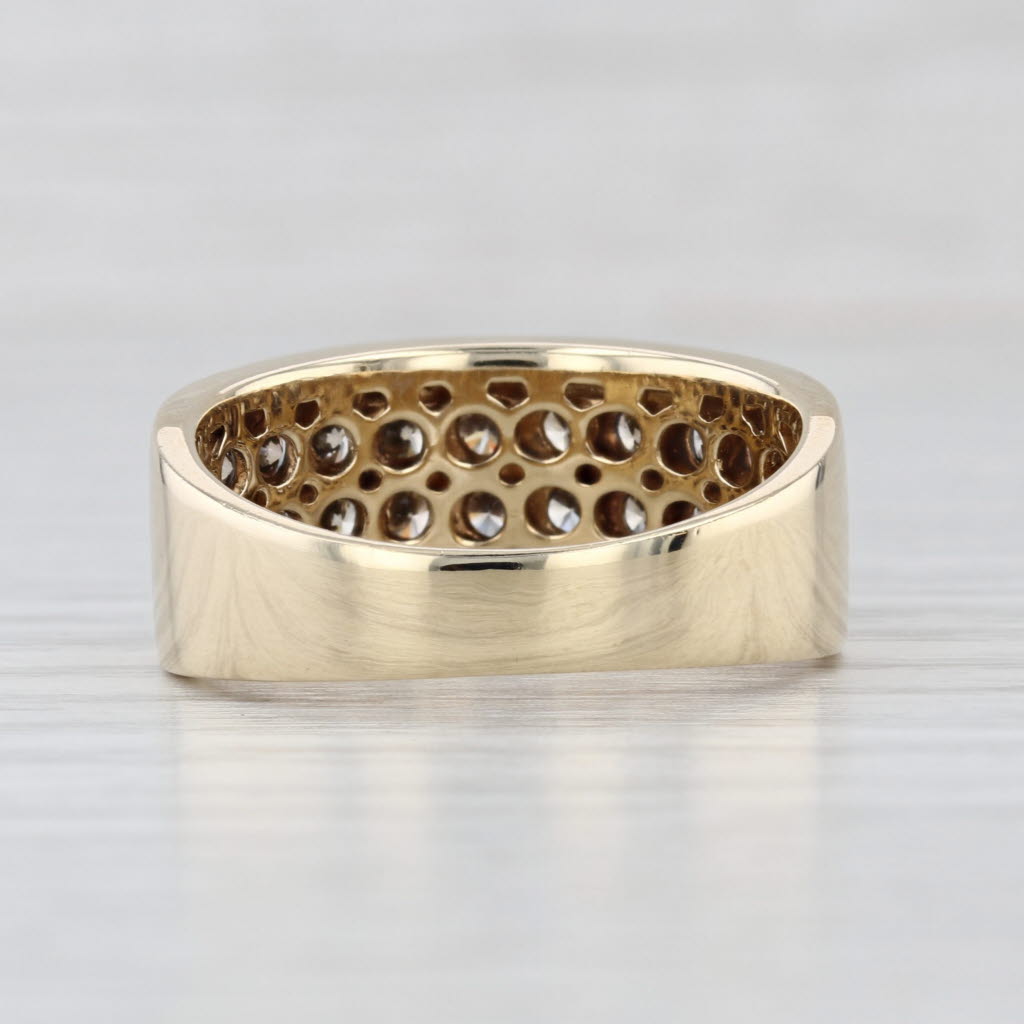 1.45ctw Champagne Diamond Ring 10k Yellow Gold Size 10.5 Men's Wedding