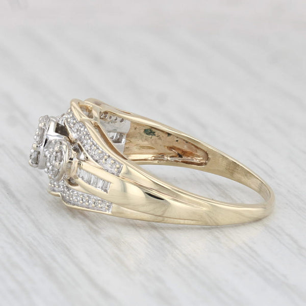 0.50ctw Diamond Soldered Bridal Set 10k Yellow Gold Size 9.25 Engagement Wedding