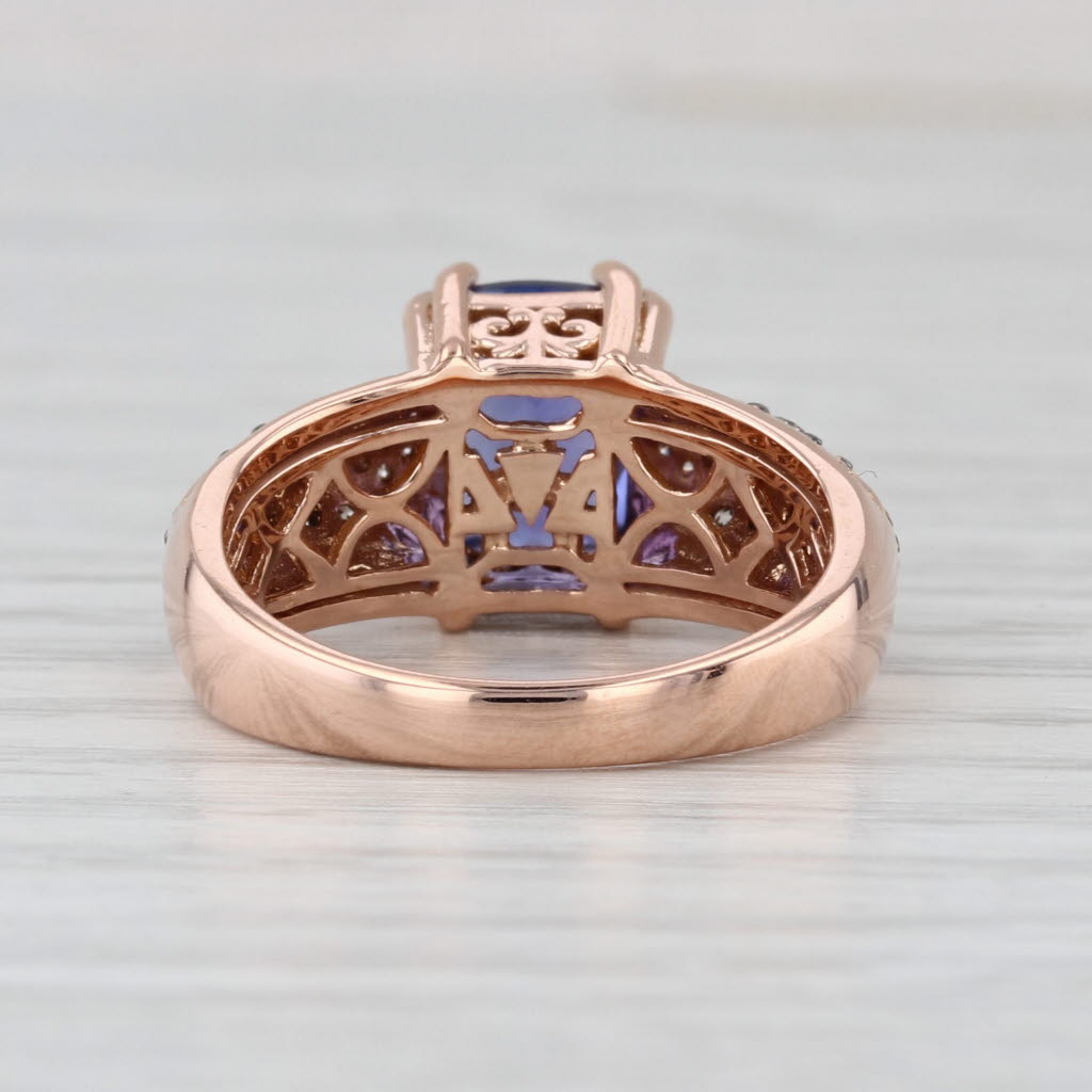 Le Vian 2.28ctw Tanzanite Diamond Ring 14k Rose Gold Size 6.75 - 7 Engagement