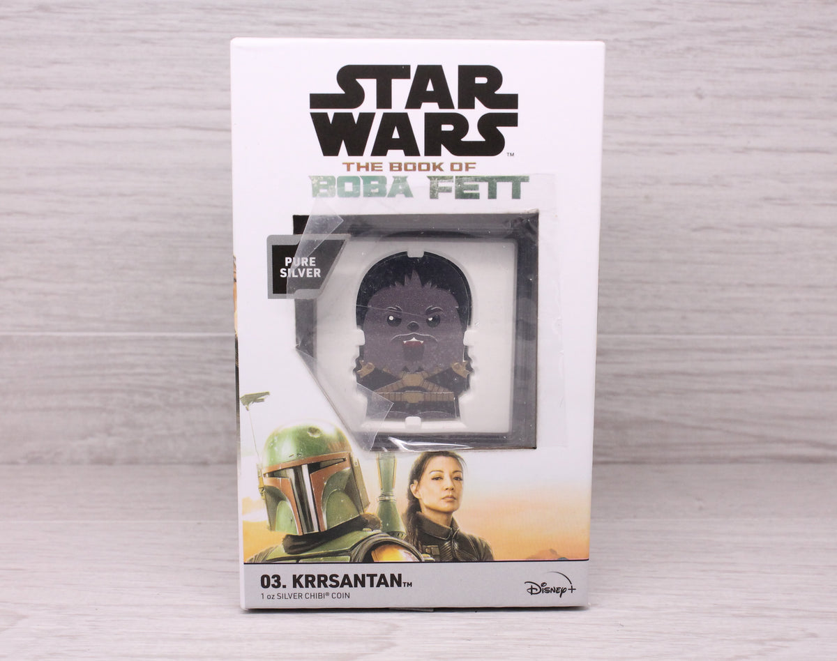 Star Wars Krrsantan 1oz Fine Silver Chibi Coin Boba Fett Niue New Zealand 2022
