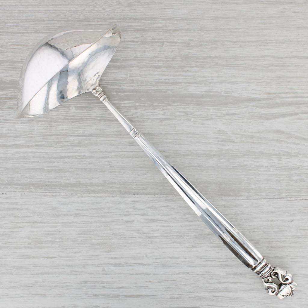 Gray Jensen Acorn Ladle Sterling Silver 7.75" Serving Utensils Vintage