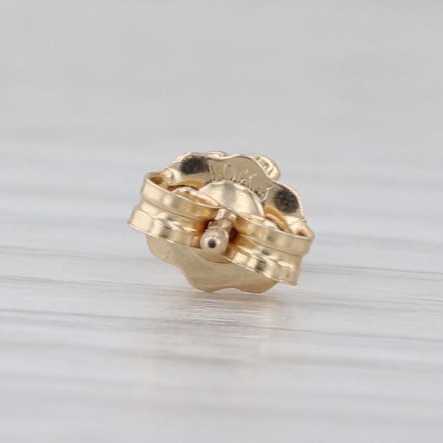 Diamond Round Solitaire Stud Earrings 10k Yellow Gold Studs