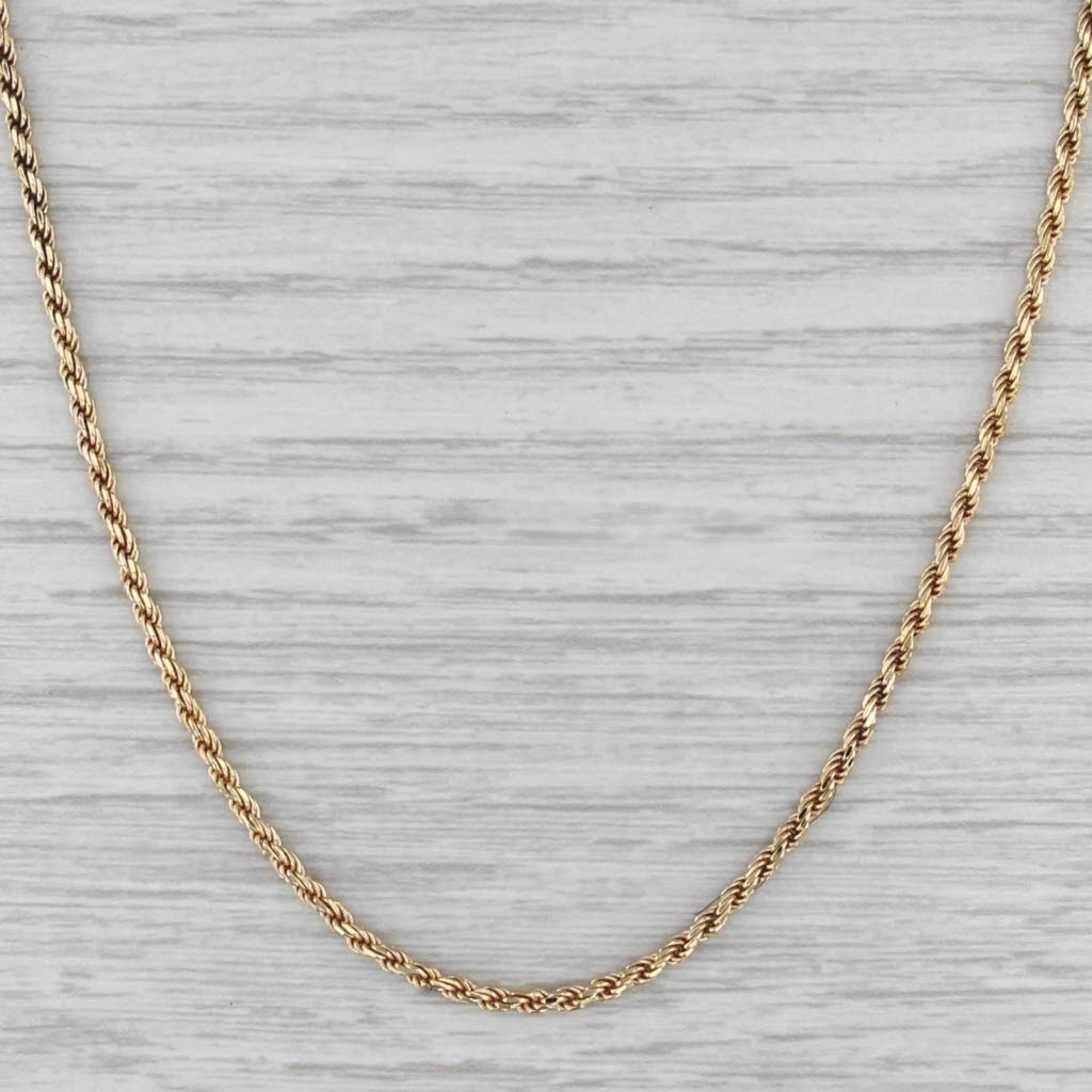 Chopard Rope Chain Necklace 18k Yellow Gold 16.5" 1.8mm