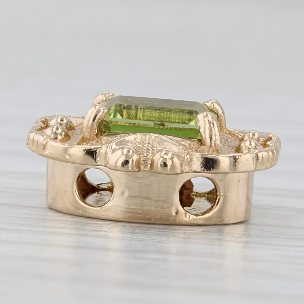 Light Gray Richard Glatter 1ct Peridot Slide Bracelet Charm 14k Yellow Gold