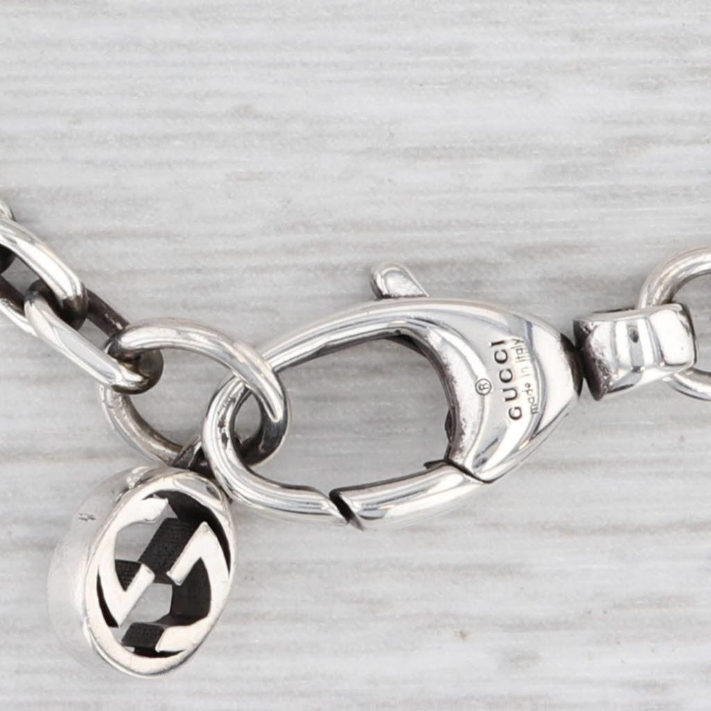 Light Gray Gucci Marmont Torchon Cable Chain Bracelet Sterling Silver 7.5"