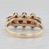 Vintage 1.70ctw Garnet Cluster Ring 10k Yellow Gold Size 6