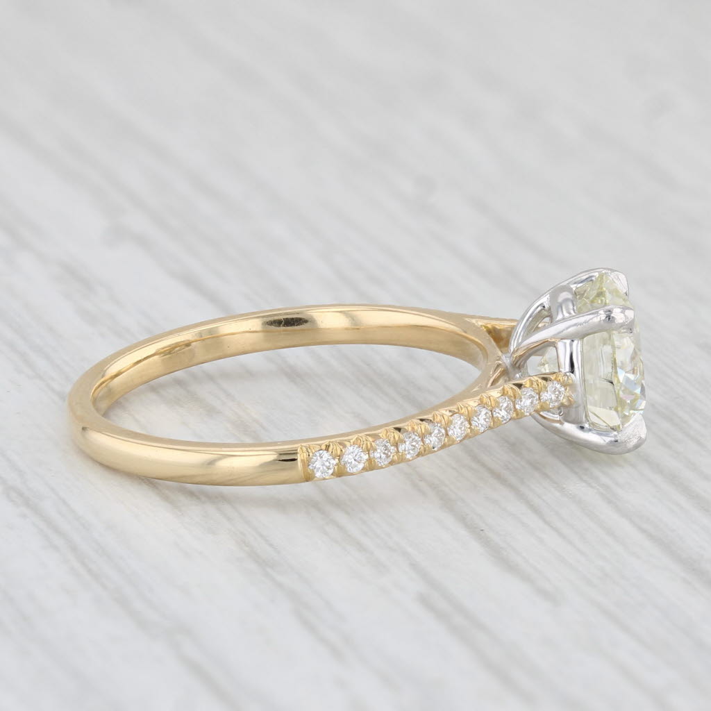 Light Gray New 1.78ct VVS2 Round Diamond Solitaire Engagement Ring 18k Gold Platinum GIA