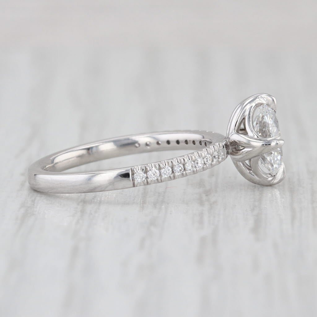 1.19ctw GIA Oval Diamond Engagement Ring 950 Platinum Size 7