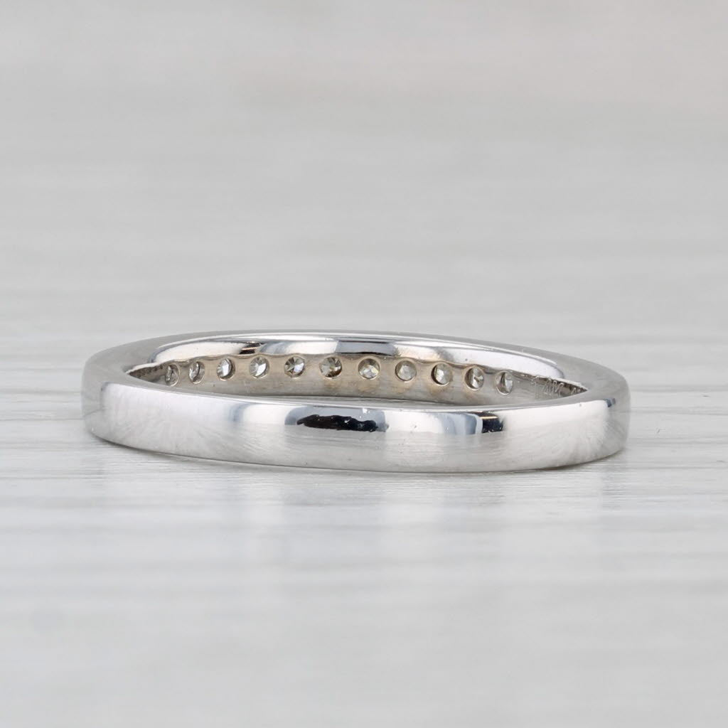 0.25ctw Channel Set Diamond Wedding Band 14k White Gold Size 5.5 Stackable Ring