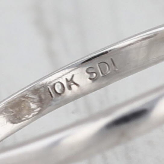 Diamond Openwork Ring 10k White Gold Size 6.75