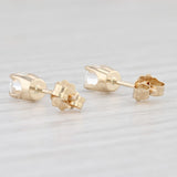 Light Gray 0.47ctw VS2 Diamond Stud Earrings 14k Yellow Gold April Birthstone Solitaires