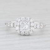 Neil Lane 1.63ctw Princess Diamond Halo Engagement Ring 14k White Gold Size 6.75