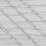 Light Gray 0.15ctw Diamond Cross Pendant 14k White Gold 18" Rope Chain