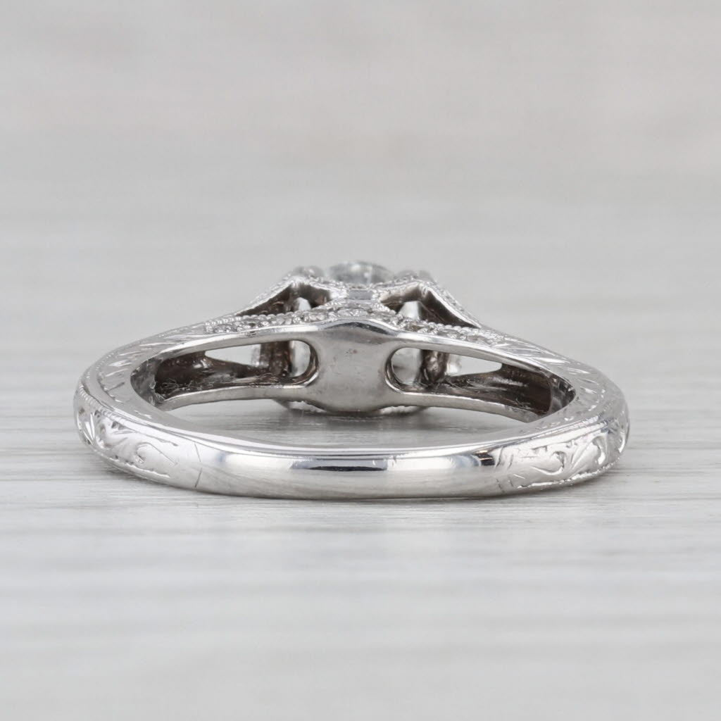 Neil Lane 0.56ctw Diamond Engagement Ring 14k White Gold Size 5.5 Cathedral Band
