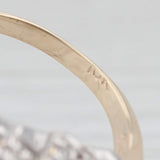 0.47ctw Scalloped Diamond Ring 10k Yellow White Gold Size 7.25