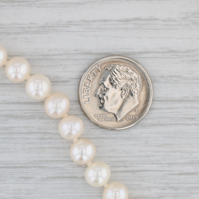 Freshwater Cultured Pearl Strand Necklace 14k Yellow Gold 18"