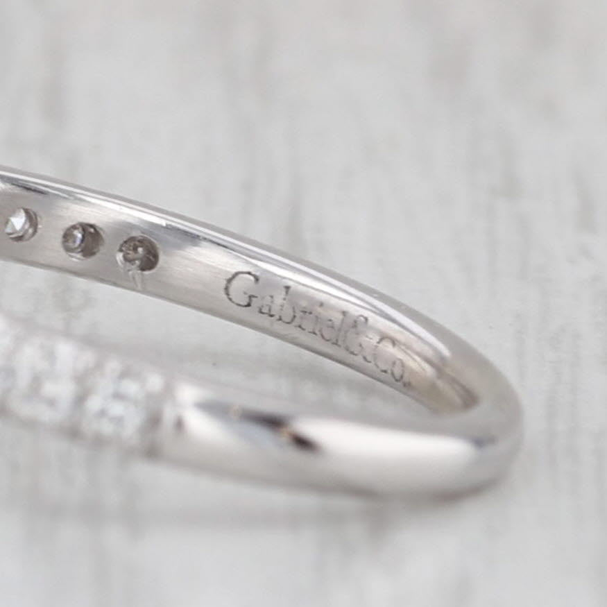 2.04ctw Lab Grown Diamond Halo Engagement Ring 14k White Gold IGI Gabriel & Co
