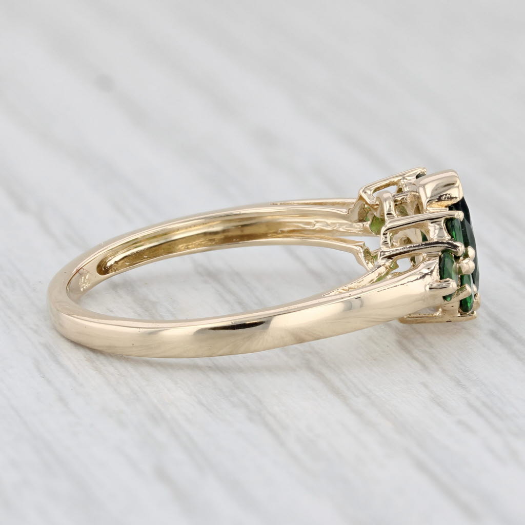 Light Gray 1.64ctw Green Chrome Tourmaline Ring 14k Yellow Gold Size 8