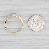 Diamond Cluster Halo Ring 10k Yellow Gold Size 7 Engagement