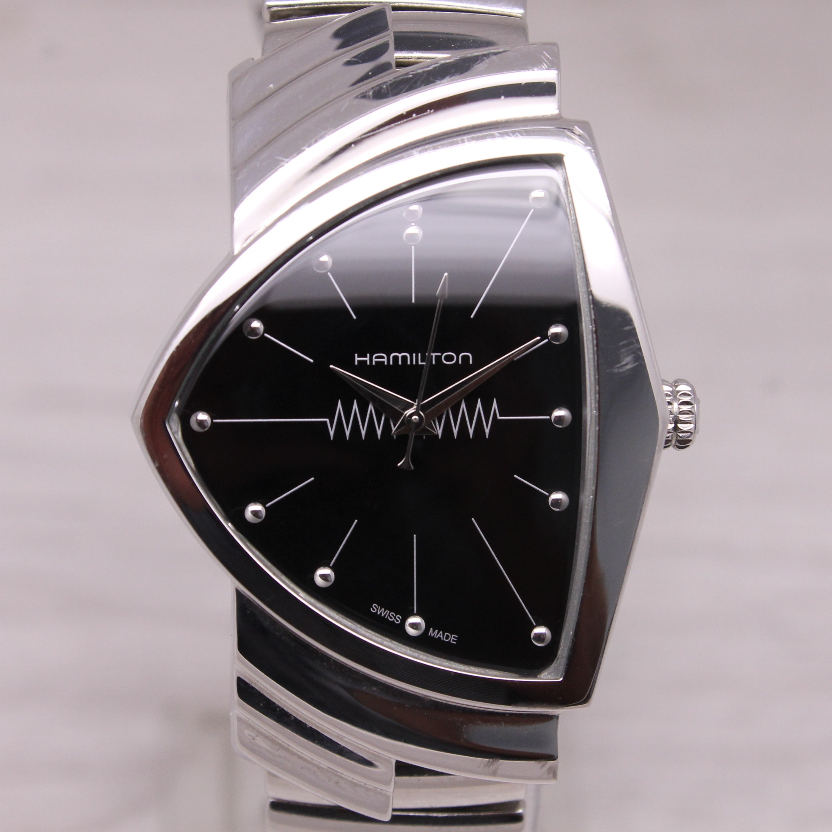 Hamilton Ventura Flex 32mm Quartz Watch Stainless Steel H244112 Swiss