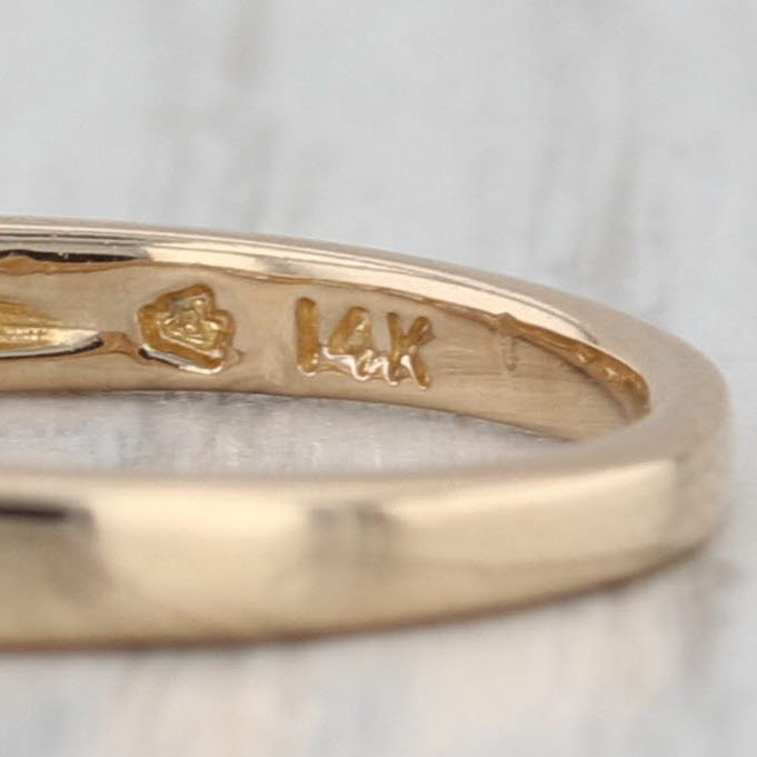 0.35ctw Diamond Wedding Band 14k Yellow Gold Stackable Anniversary Ring Size 5.5