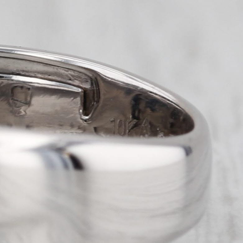 0.33ctw Black White Diamond Wedding Band 10k White Gold Size 10 Ring