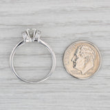Gray 0.55ctw Round Diamond Engagement Ring 18k White Gold Size 8