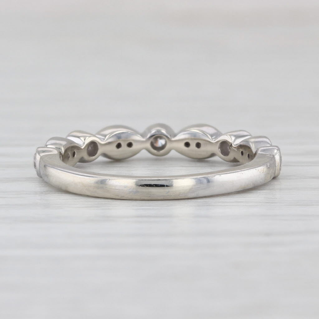 0.25ctw Diamond Stackable Ring 10k White Gold Size 6.5 Wedding Band