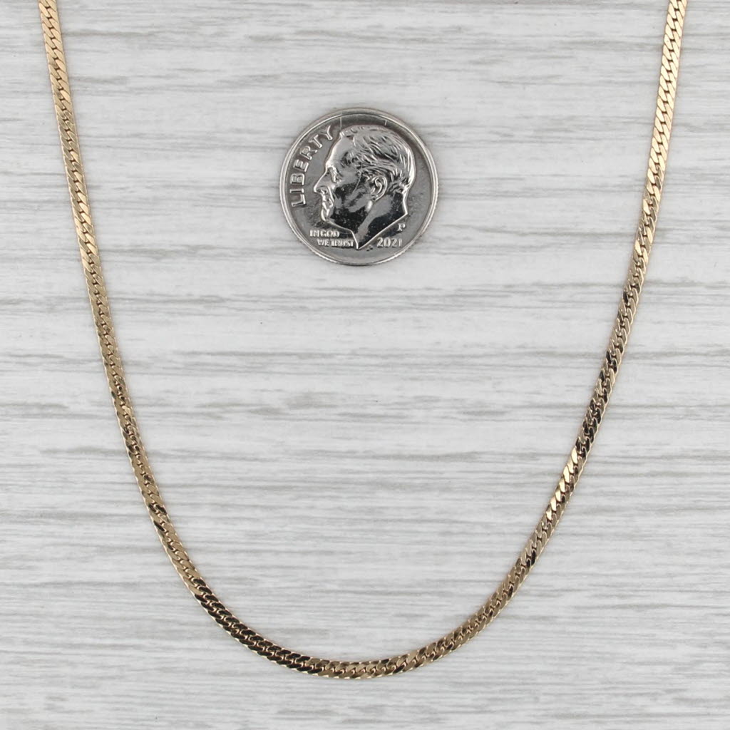 Herringbone Chain Necklace 14k Yellow Gold 20" 2mm