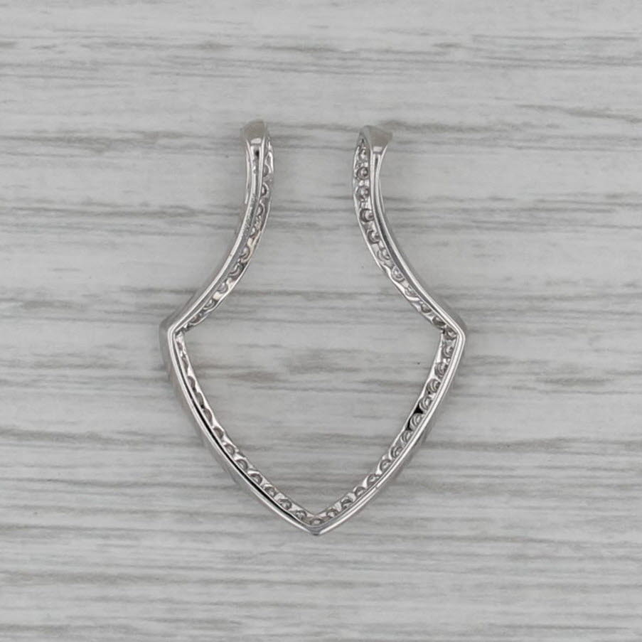 0.49ctw Diamond Enhancer Pendant 18k White Gold Open Center