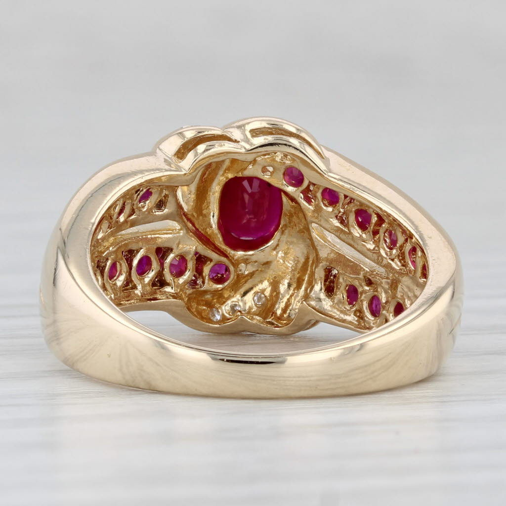 Light Gray 2.34ctw Oval Ruby Ring 14k Yellow Gold Size 7.25