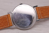 Dark Gray Vintage 1960's Movado Sub Sea 34mm Steel Manual Watch ref.733 c.346 Rare Dial