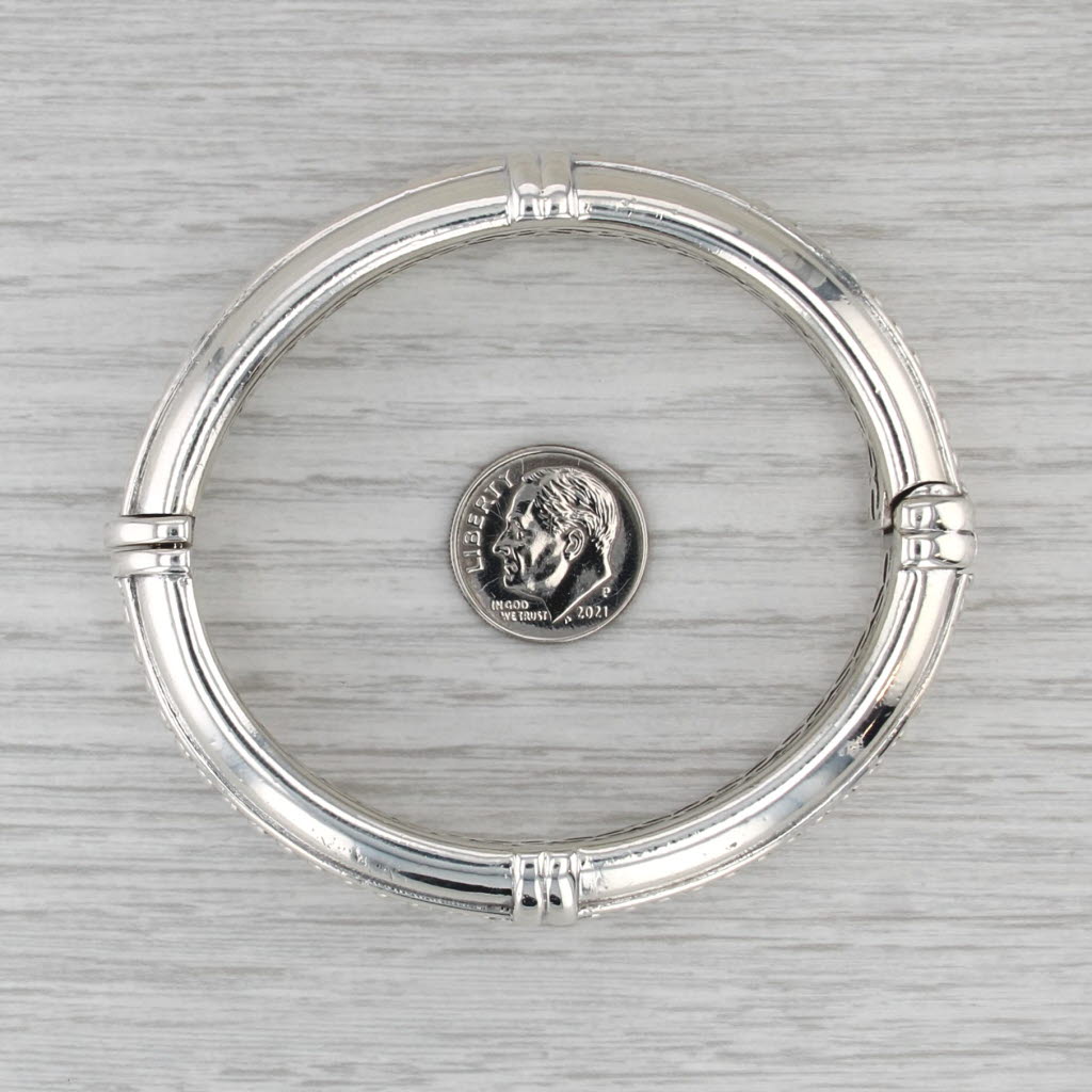Slane & Slane Bangle Bracelet Sterling Silver 14k Gold Hinged Stackable