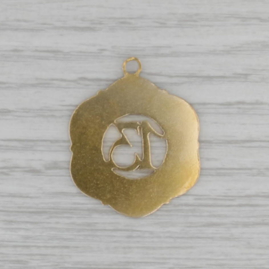 Vintage 13 I Love You in Different Languages Pendant 10k Gold Birthday Gift