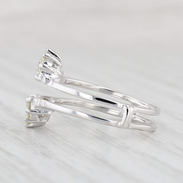 0.28ctw Diamond Ring Jacket Guard 14k White Gold Size 5.75 Wedding Bridal