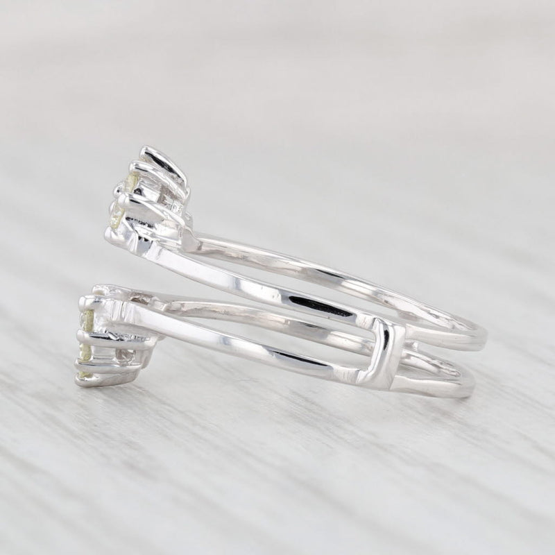 0.28ctw Diamond Ring Jacket Guard 14k White Gold Size 5.75 Wedding Bridal