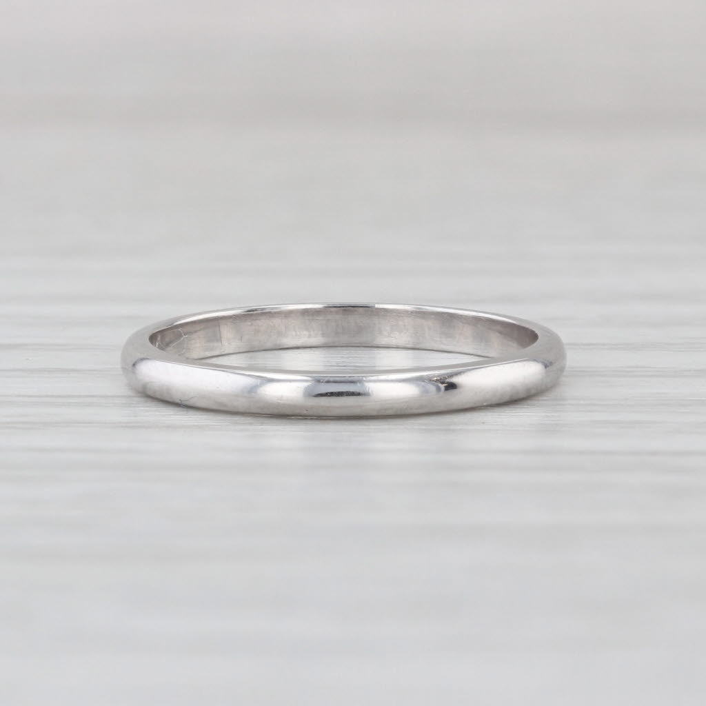 Traub Orange Blossom Art Deco Wedding Band 14k White Gold Size 5 Stackable Ring