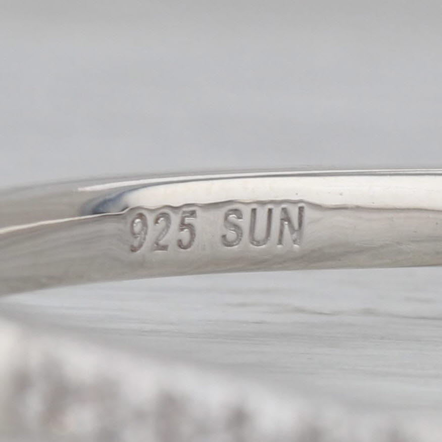 Gray 0.18ctw Diamond Bangle Bracelet Sterling Silver 7" 2.8mm